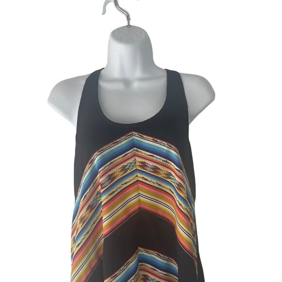RIP CURL Size XS Aztec Racerback Black Top Festival Boho Summer Western - Picture 2 of 6